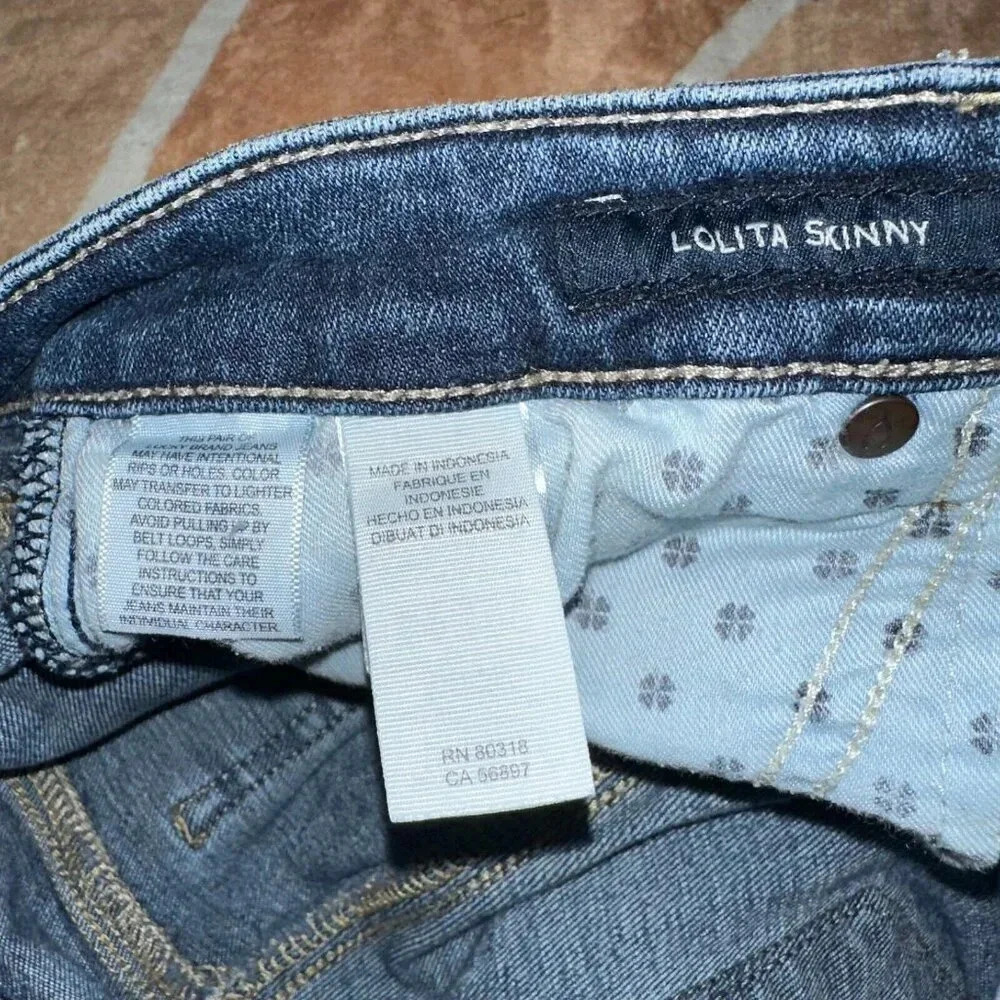 Lucky Brand Lolita Skinny Low Rise Ankle Blue Denim Jeans Women's Sz 6 / 28 - Picture 4 of 7